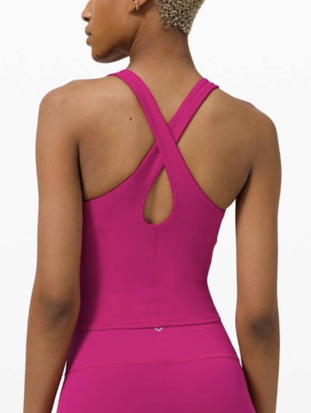 lululemon athletica Key To Balance Crossback Crop Tank - Fuchsia Pink